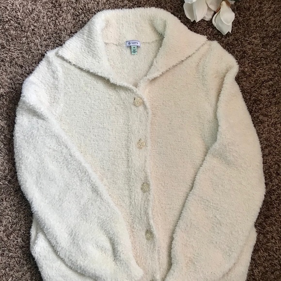 Nordstrom Sweaters - Fuzzy White Cardigan